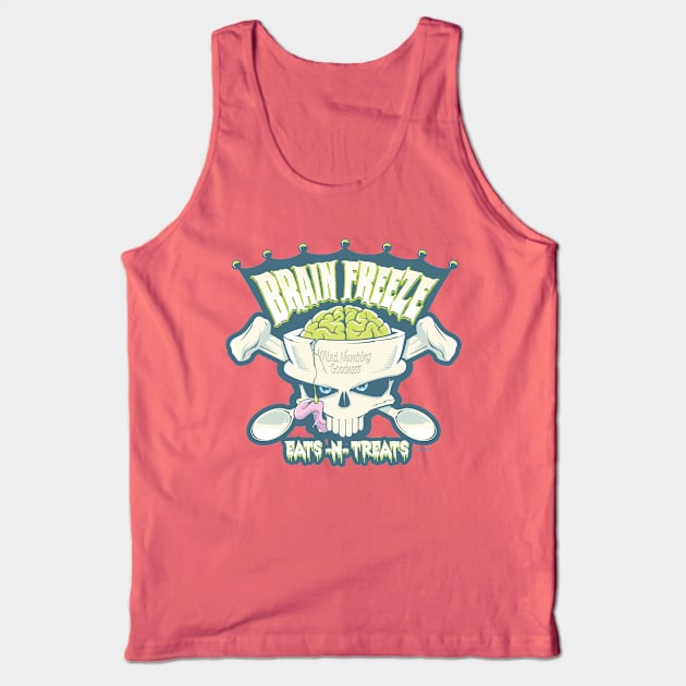 Brain Freeze Eats-N-Treats Tank Top by QuigleyCreative